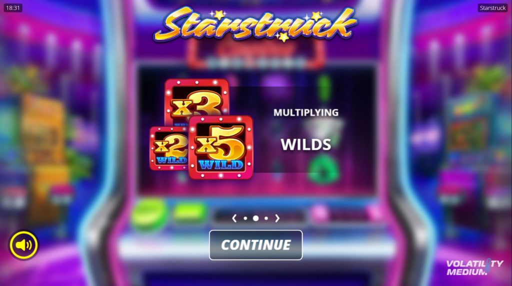 Starstruck slot main screen