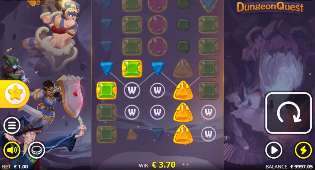 Dungeon Quest Slot screen