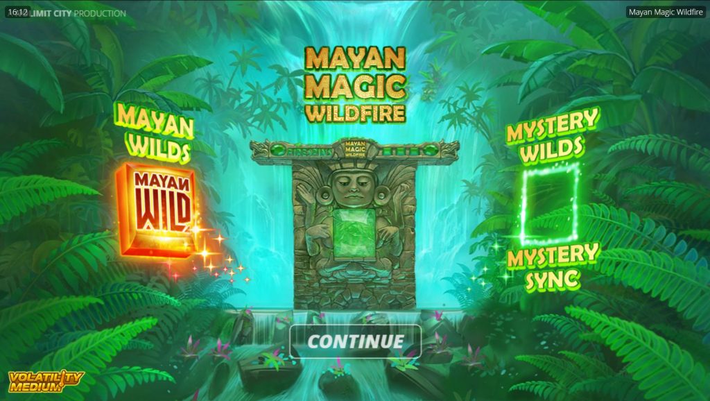 Mayan Magic Wildfire -kolikkopelin päänäyttö